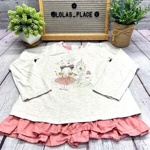 MAGGIE & ZOE Girls Princess Long Sleeve Ruffle Top-EUC